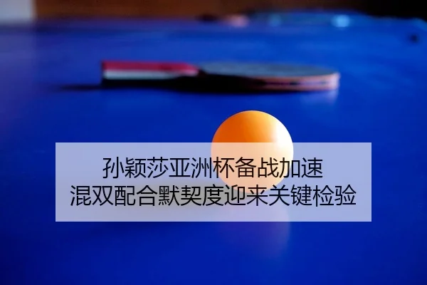 孙颖莎亚洲杯备战加速 混双配合默契度迎来关键检验